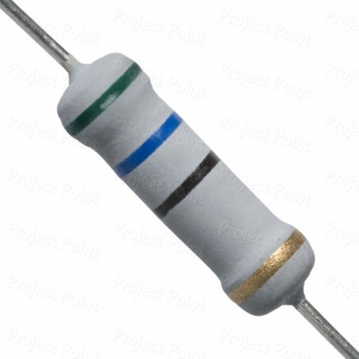 56 Ohm 2W Flameproof Metal Oxide Resistor - Medium Quality (Min Order Quantity 1pc for this Product)