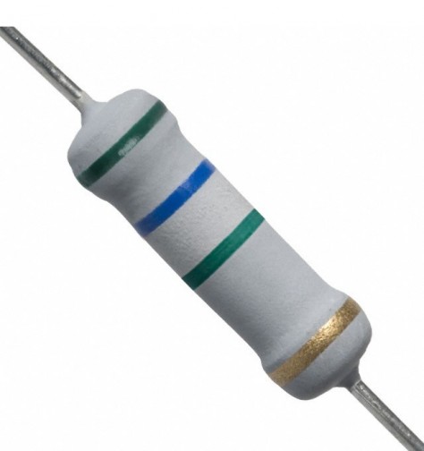 5.6M Ohm 2W Flameproof Metal Oxide Resistor - Medium Quality (Min Order Quantity 1pc for this Product)