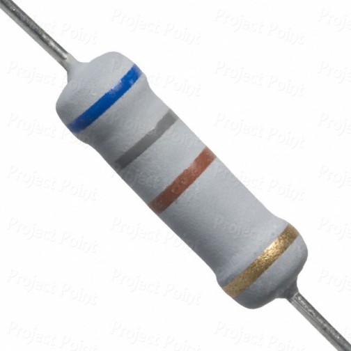 680 Ohm 2W Flameproof Metal Oxide Resistor - Medium Quality (Min Order Quantity 1pc for this Product)