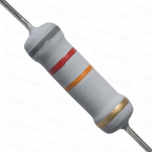82K Ohm 2W Flameproof Metal Oxide Resistor - Medium Quality (Min Order Quantity 1pc for this Product)