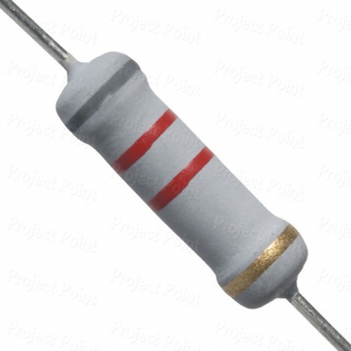 8.2K Ohm 2W Flameproof Metal Oxide Resistor - Medium Quality (Min Order Quantity 1pc for this Product)