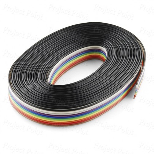 Medium Quality Flexible Flat Ribbon Cable 10 Core - 1Mtr (Min Order Quantity 1mtr for this Product)