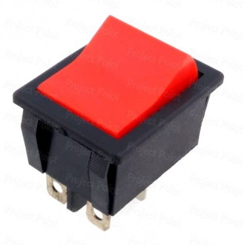 15A DPST Non-Illuminated Rocker Switch - Red (Min Order Quantity 1pc for this Product)
