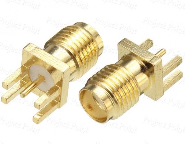 SMA Connector - Female PCB Edge Mount (Min Order Quantity 1pc for this Product)