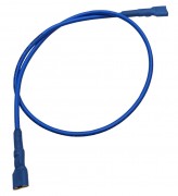 Battery Jumper Cable - Female Spade to Spade Terminals - 18A 30cm Blue