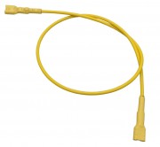 Battery Jumper Cable - Female Spade to Spade Terminals - 13A 100cm Yellow