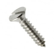 8No-18mm Sheet Metal Self Tapping Screw -  Slotted Flat CSK Head