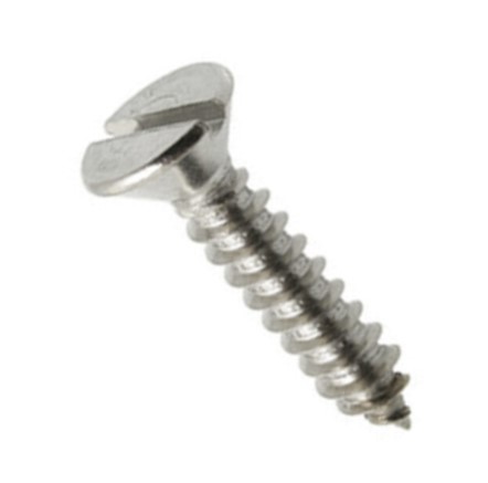 8No-18mm Sheet Metal Self Tapping Screw -  Slotted Flat CSK Head (Min Order Quantity 1pc for this Product)