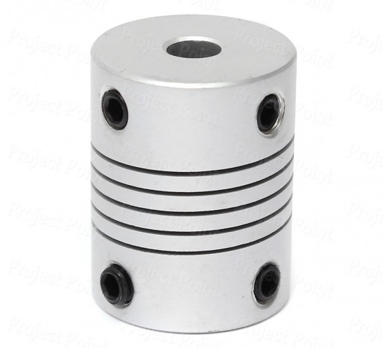 Flexible Motor Shaft Coupling - 6.35mm to 6.35mm (Min Order Quantity 1pc for this Product)