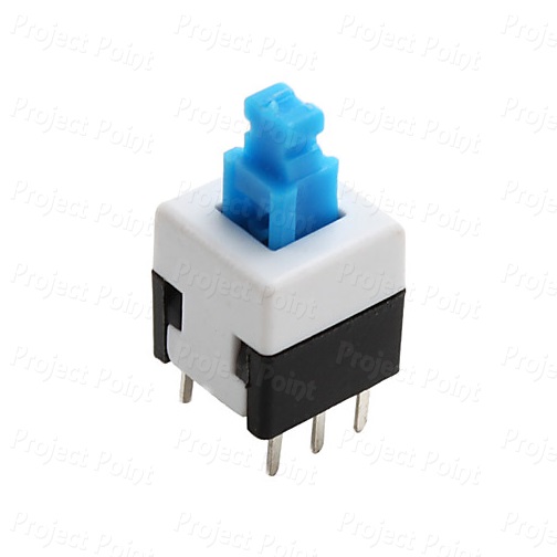 8mm DPDT Self Locking Push Button Switch (Min Order Quantity 1pc for this Product)