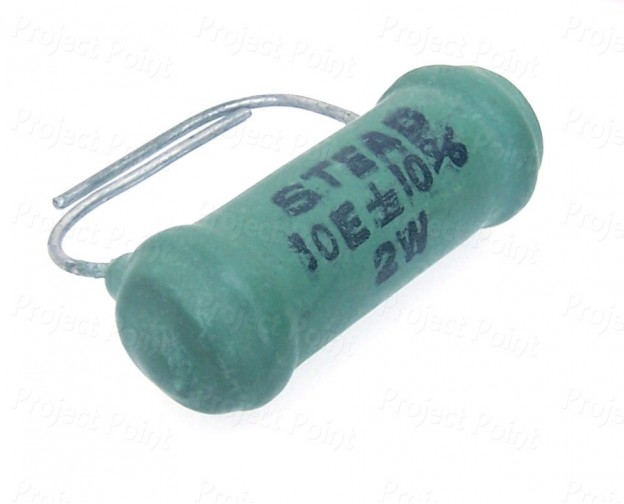 10 Ohm 2W Wire Wound Resistor (Min Order Quantity 1pc for this Product)