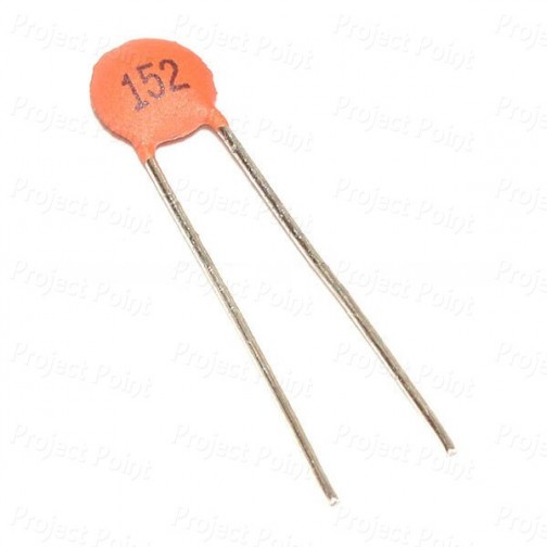 0.0015uF - 1.5nF - 1500pF 50V Ceramic Disc Capacitor (Min Order Quantity 1pc for this Product)