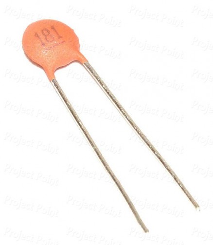 180pF - 0.18nF 50V Ceramic Disc Capacitor (Min Order Quantity 1pc for this Product)