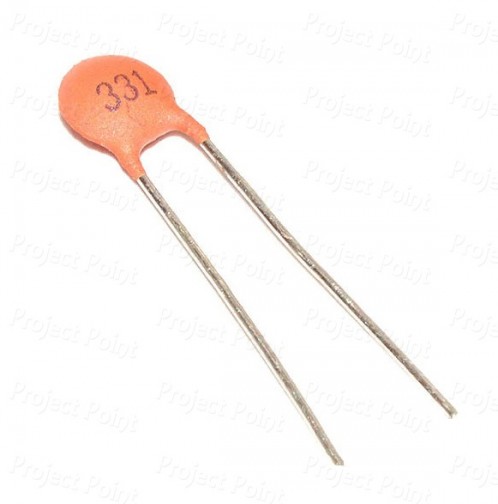 330pF - 0.33nF 50V Ceramic Disc Capacitor (Min Order Quantity 1pc for this Product)