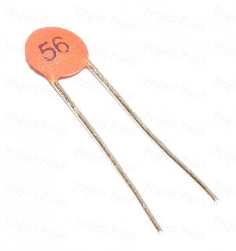 56pF - 0.056nF 50V Ceramic Disc Capacitor (Min Order Quantity 1pc for this Product)