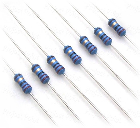22 Ohm 0.25W Metal Film Resistor 1% - Low Quality (Min Order Quantity 1pc for this Product)