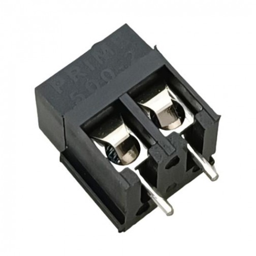2 Way PCB Terminal Block - Prime 500-2 Black (Min Order Quantity 1pc for this Product)