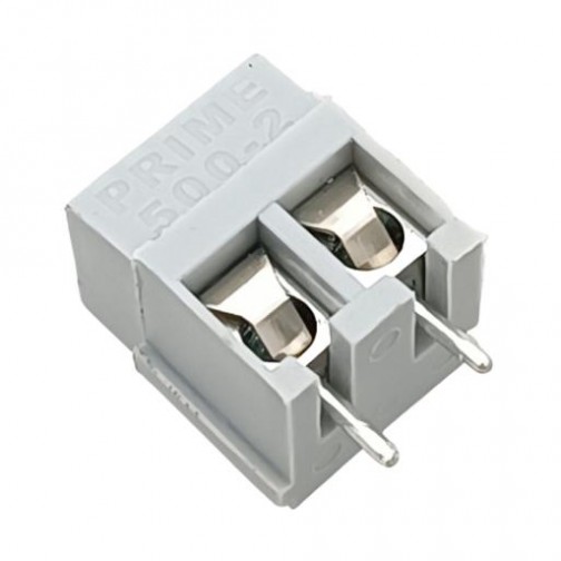 2 Way PCB Terminal Block - Prime 500-2 Gray (Min Order Quantity 1pc for this Product)