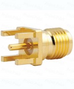 SMA Connector - Gold Plated Female Vertical PCB Mount